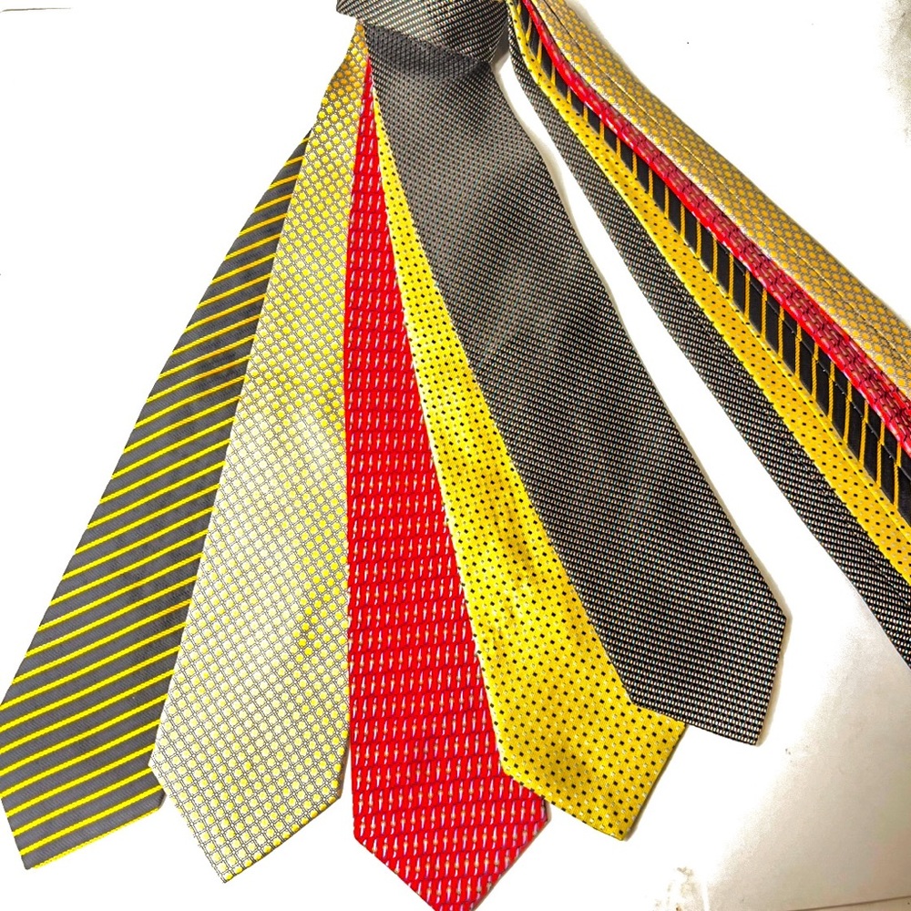 Vintage Roberto Villini Couture Collezione 100% Silk Tie Mint Condition Lot of 5